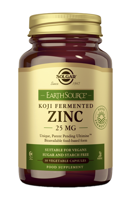 Solgar Earth Source Koji Fermented Zinc 25mg 30kaps (fermentoitu sinkki)