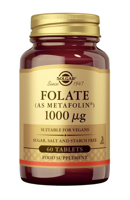 Solgar Folaatti (Metafolin®) 1000 µg, 60 tabl.