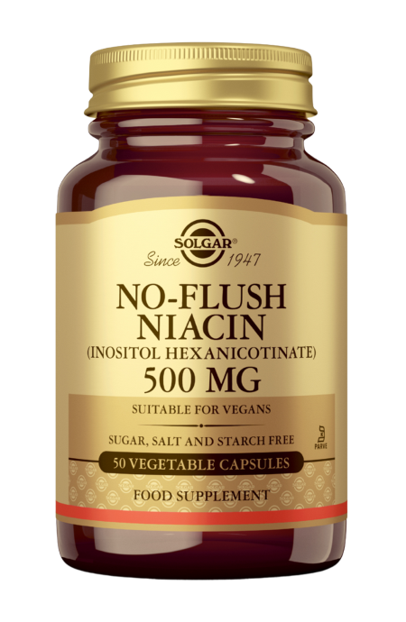 Solgar No-Flush niasiini (inositolheksanikotinaatti) 500 mg, 50 kaps