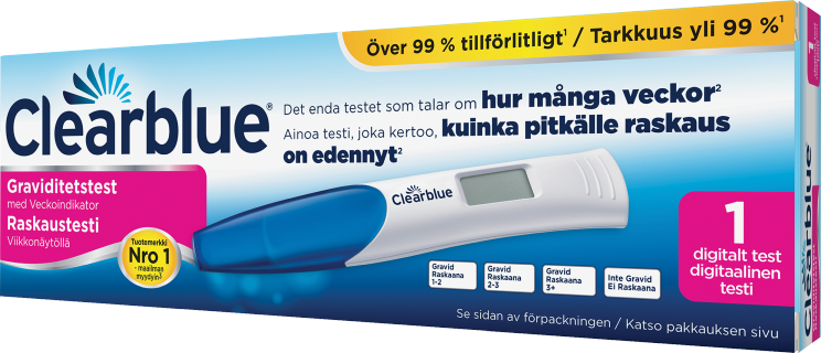 Clearblue Digital raskaustesti 1 kpl viikkonäytöllä