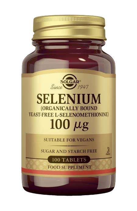 Solgar Seleeni 100 µg (hiivaton) selenometioniini, 100 tabl.