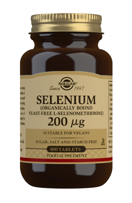 Solgar Seleeni 200 µg (hiivaton) selenometioniini, 100 tabl.