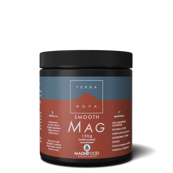 Terranova Smooth Mag magnesiumjauhe (bisglysinaatti/sitraatti), 150 g