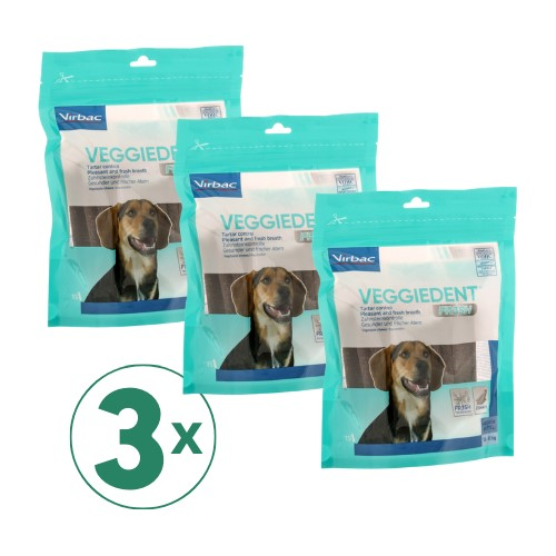 Virbac Veggiedentfr3Sh koirille 10-30 kg 15 x 3 säästöpakkaus