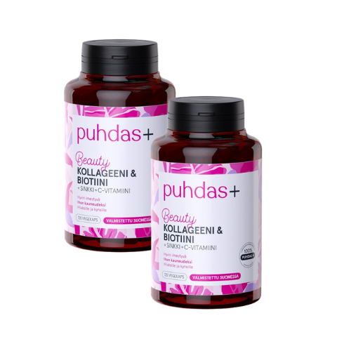 Puhdas+ Beauty Kollageeni & Biotiini säästöpakkaus 2 x 120 kaps