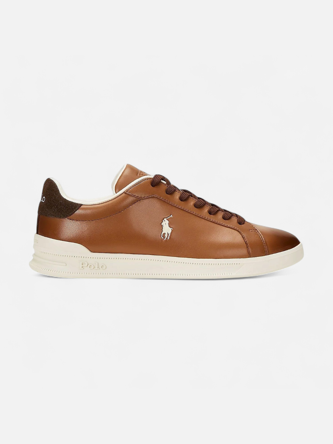 Polo Ralph Lauren miesten tennarit HRT CRT II Sneakers Low Top Lace, keskiruskea