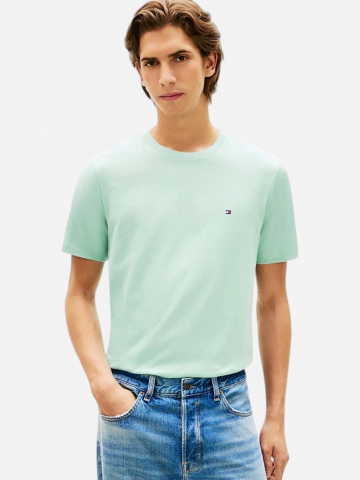 Tommy Hilfiger miesten T-paita Ess Seasonal Solid T-paita, mintunvihreä