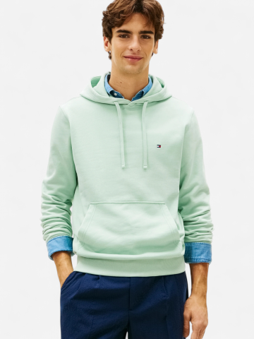 Tommy Hilfiger miesten huppari K Essential Terry Hoody, vihreä