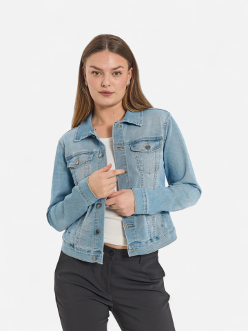 Freequent naisten farkkutakki FQRock, Light Blue Denim