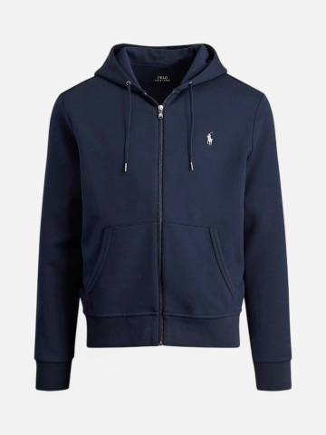 Polo Ralph Lauren Miesten Huppari, DOUBLE KNIT HOODIE FULL ZIP ATHLETIC Tummansininen