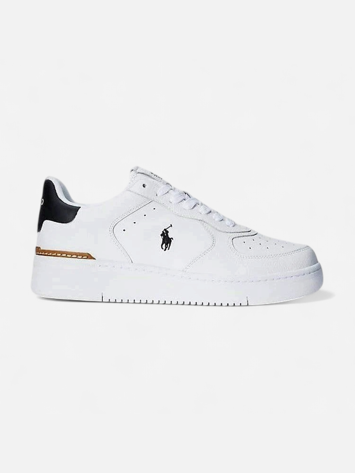 Polo Ralph Lauren Miesten Kengät, MASTERS CRT-SNEAKERS-LOW TOP LACE BLACK WHITE Valkoinen
