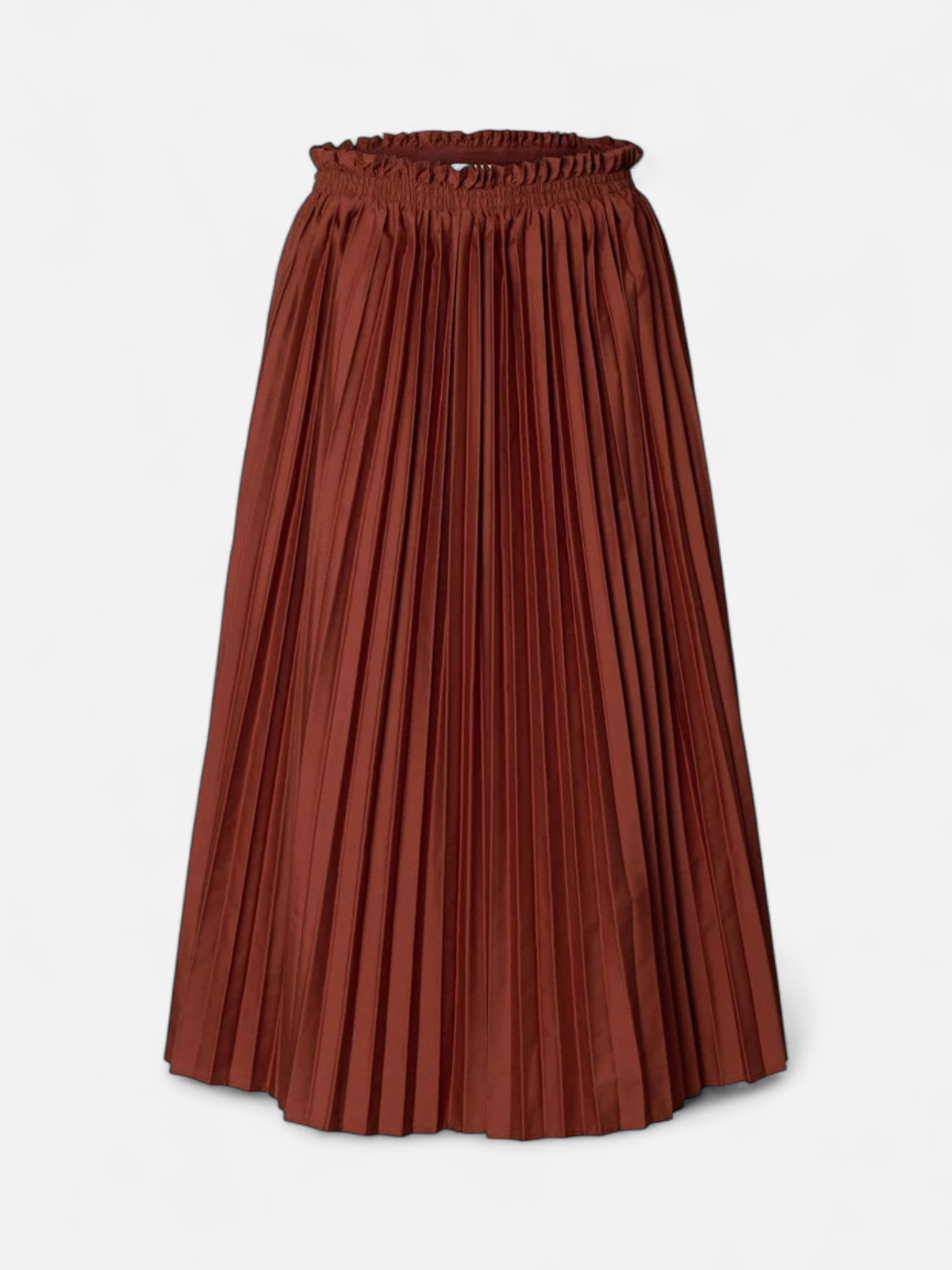 Selected Femme hame Slfsophia Hw Midi Plisse Skirt B, Cherry Mahogany