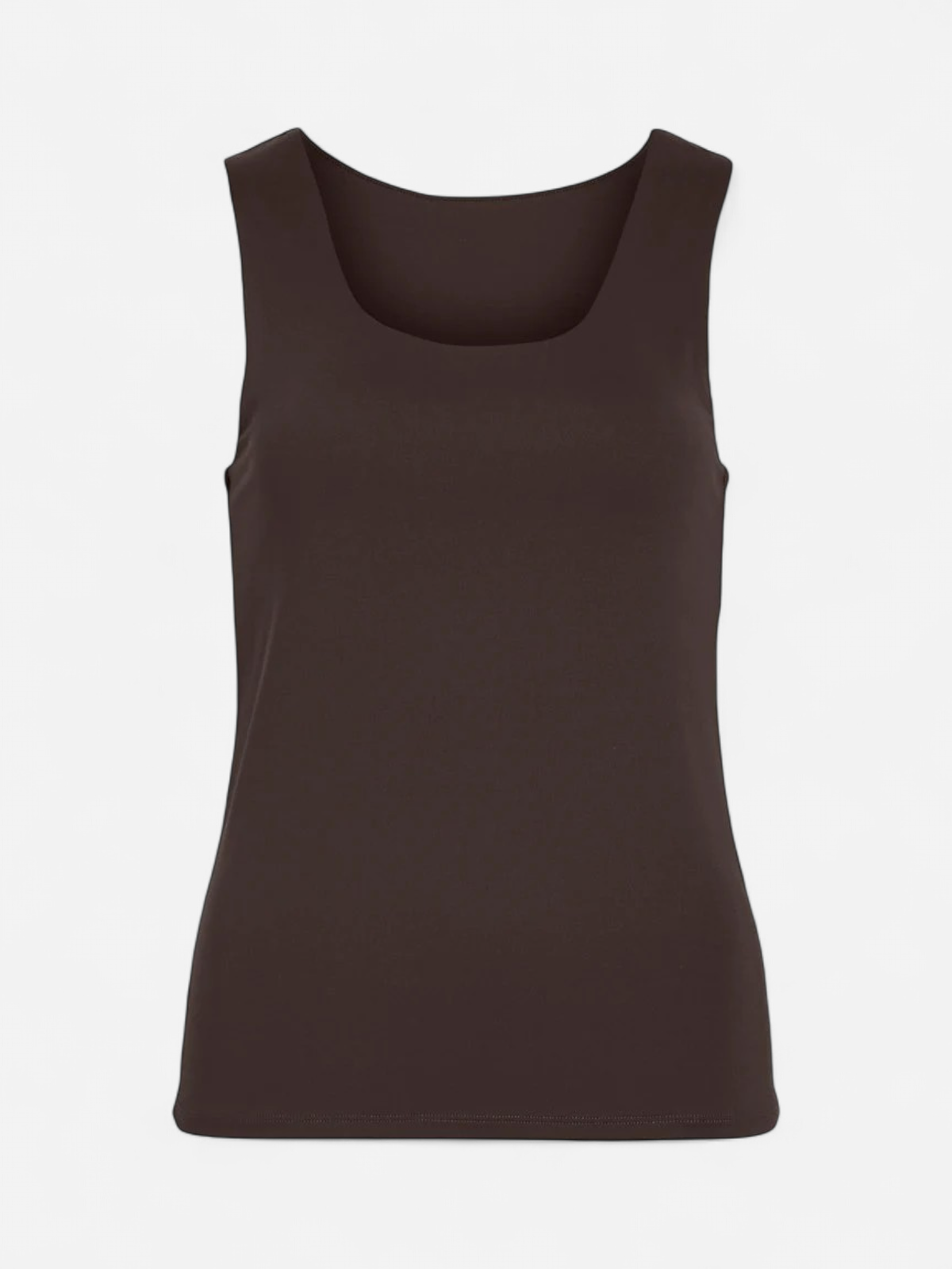 Vila naisten toppi Vikenza O-Neck S/L Tank Top, Coffee Bean