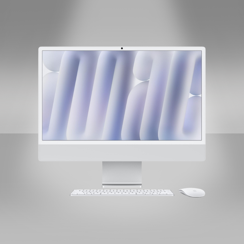 Apple iMac 24" M1 (2021) M1 ja Kuntoluokka A-, Hopea