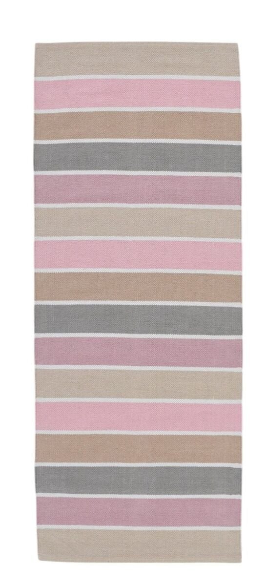 Trio puuvillamatto 80x150 cm roosa/beige