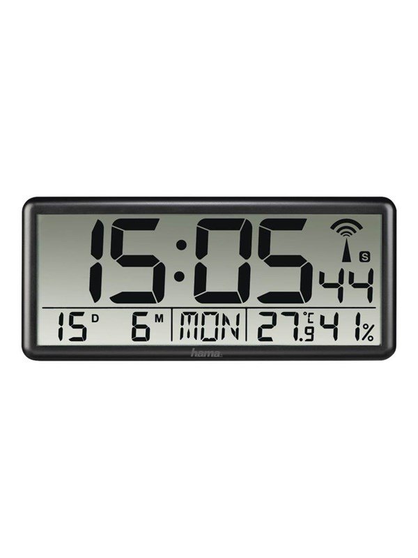 Hama "Jumbo" - clock - electronic - desktop wall mountable - black