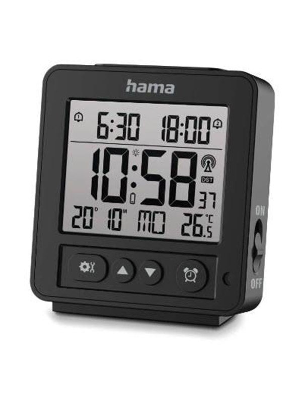 Hama 'Rhodes' Digital Radio Alarm Clock LCD Black
