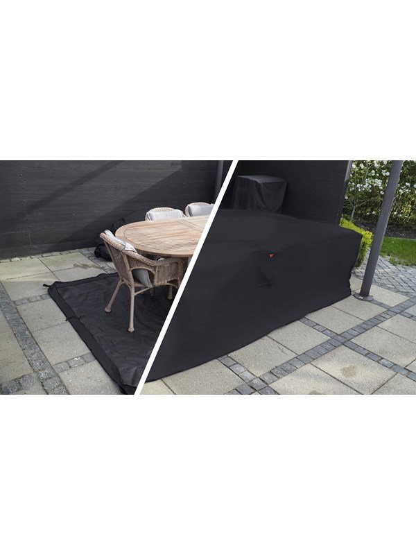 Home>it Garden furniture cover L210xB155xH95 cm black