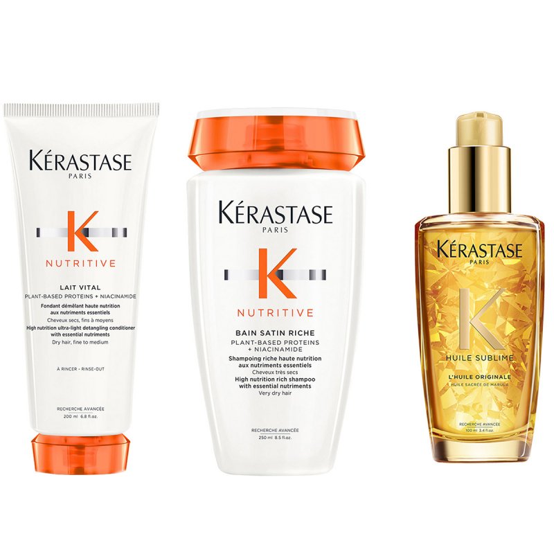 Kérastase Nutrituve Bain Riche & Lait Vital Elixir Ulitme Huile Set