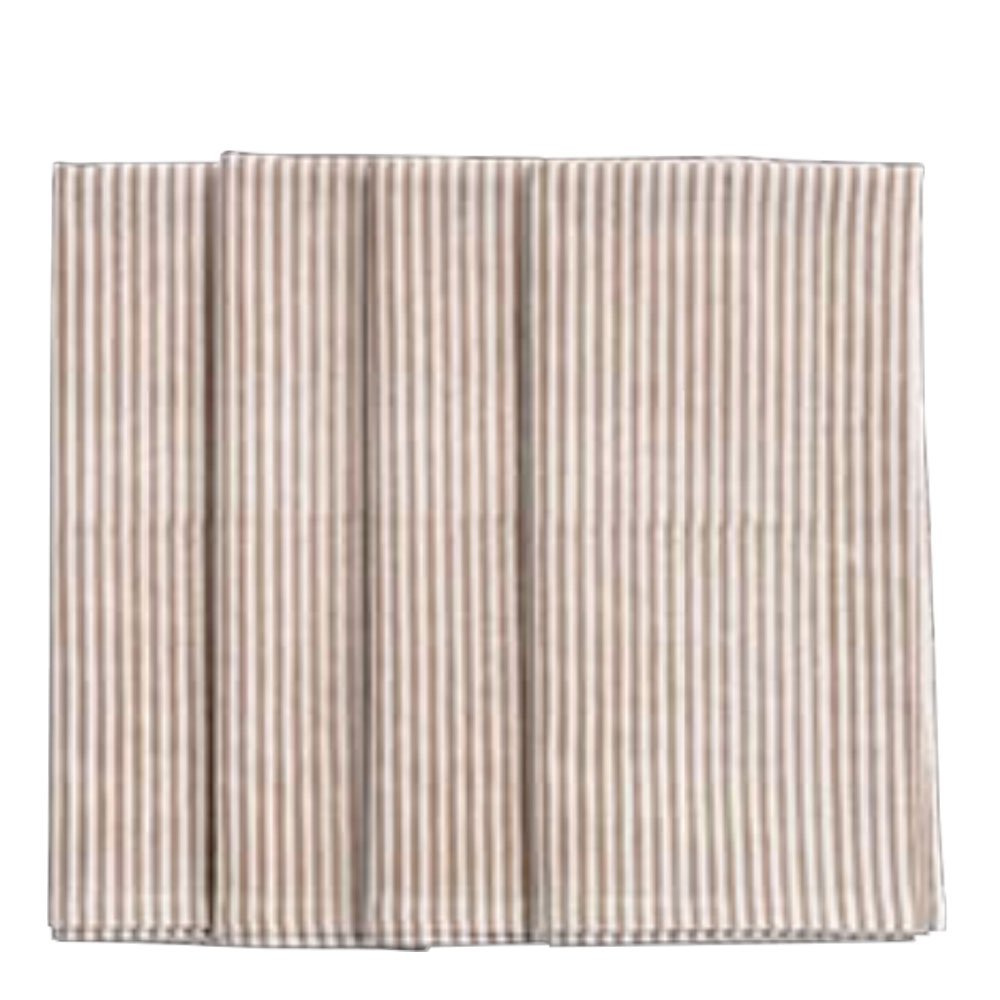 Stripe Lautasliina 50x50 cm 4 kpl Light Brown