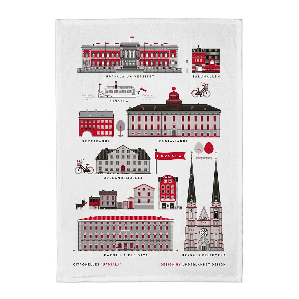 Uppsala Keittiöpyyhe 50x70 cm Punainen
