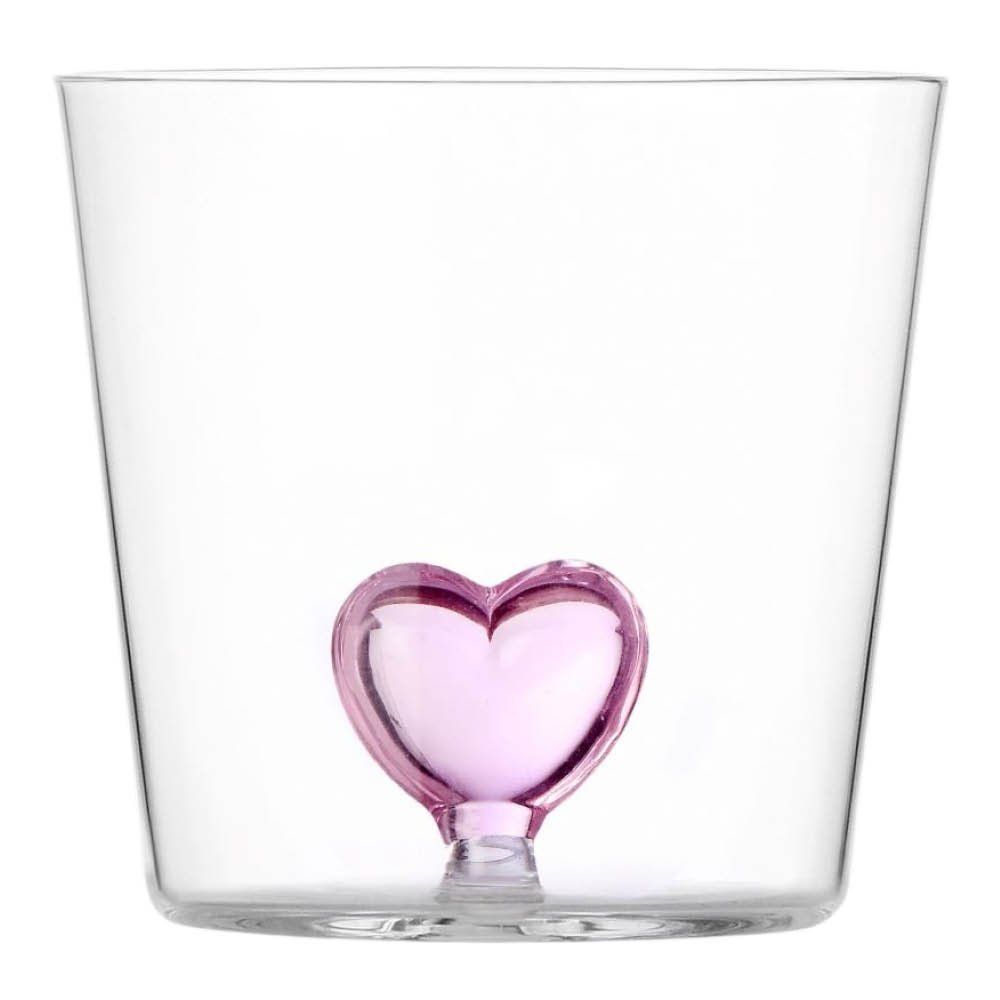Cuore vesilasi 35 cl sydän vaaleanpunainen