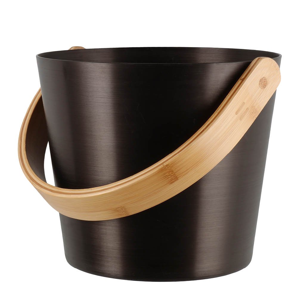 Saunasanko 26 cm Musta/Bambu