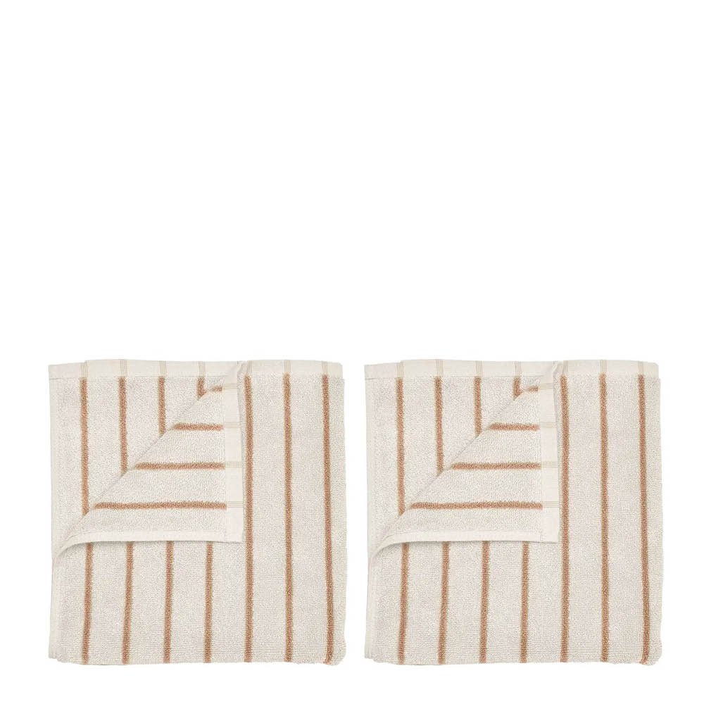 Arto Käsipyyhe 50x30 cm 2 kpl Beige/Oranssi