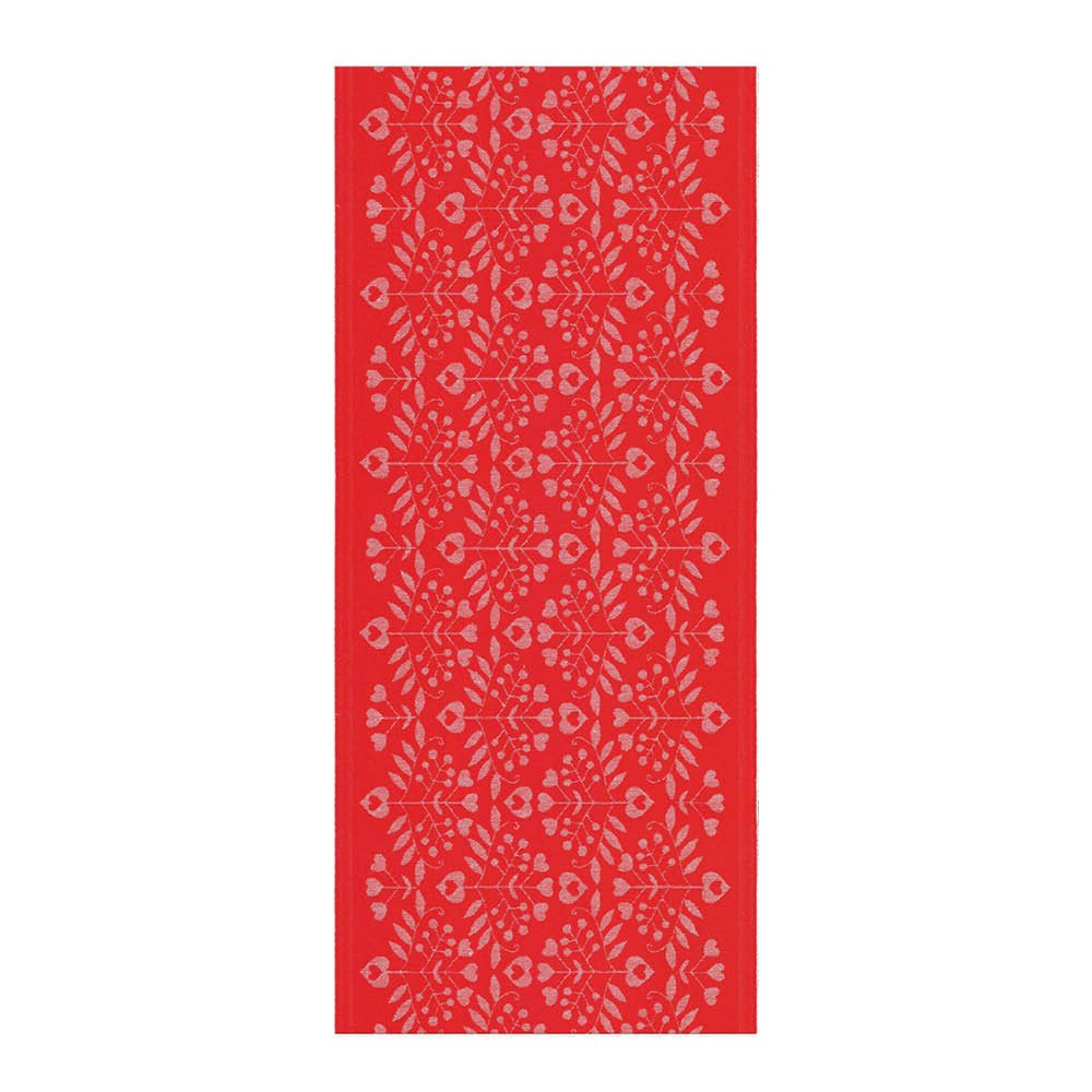 Julhjärtan Kaitaliina 35x80 cm Punainen