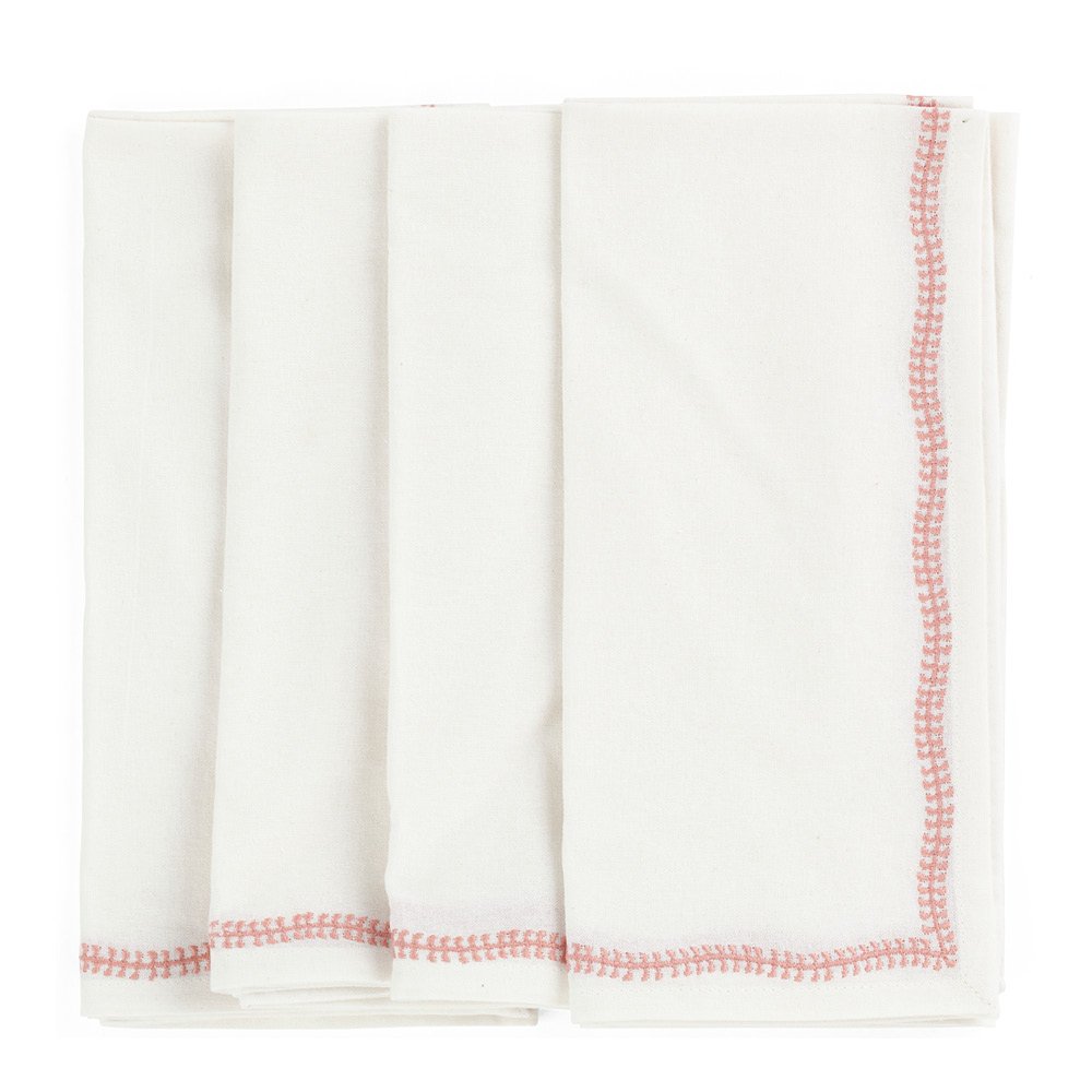 White Embroidery Lautasliina 50x50 cm 4 kpl Lantana Rose