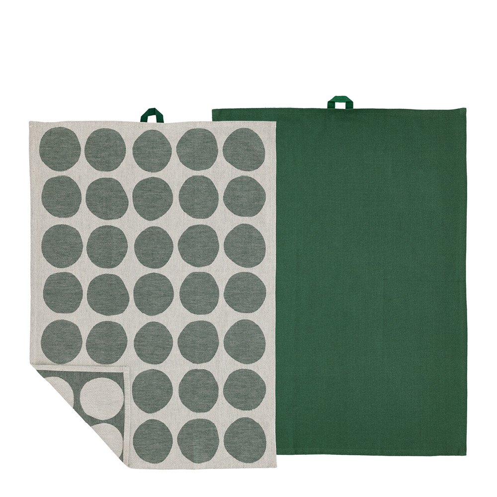 Bubbles Keittiöpyyhe 50x70 cm 2 kpl Pine Green