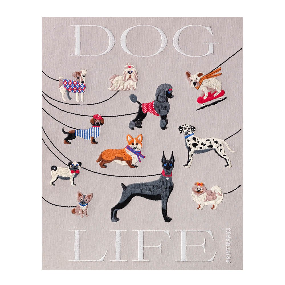 Kirjailtu valokuva-albumi 33x27 cm Dog Life