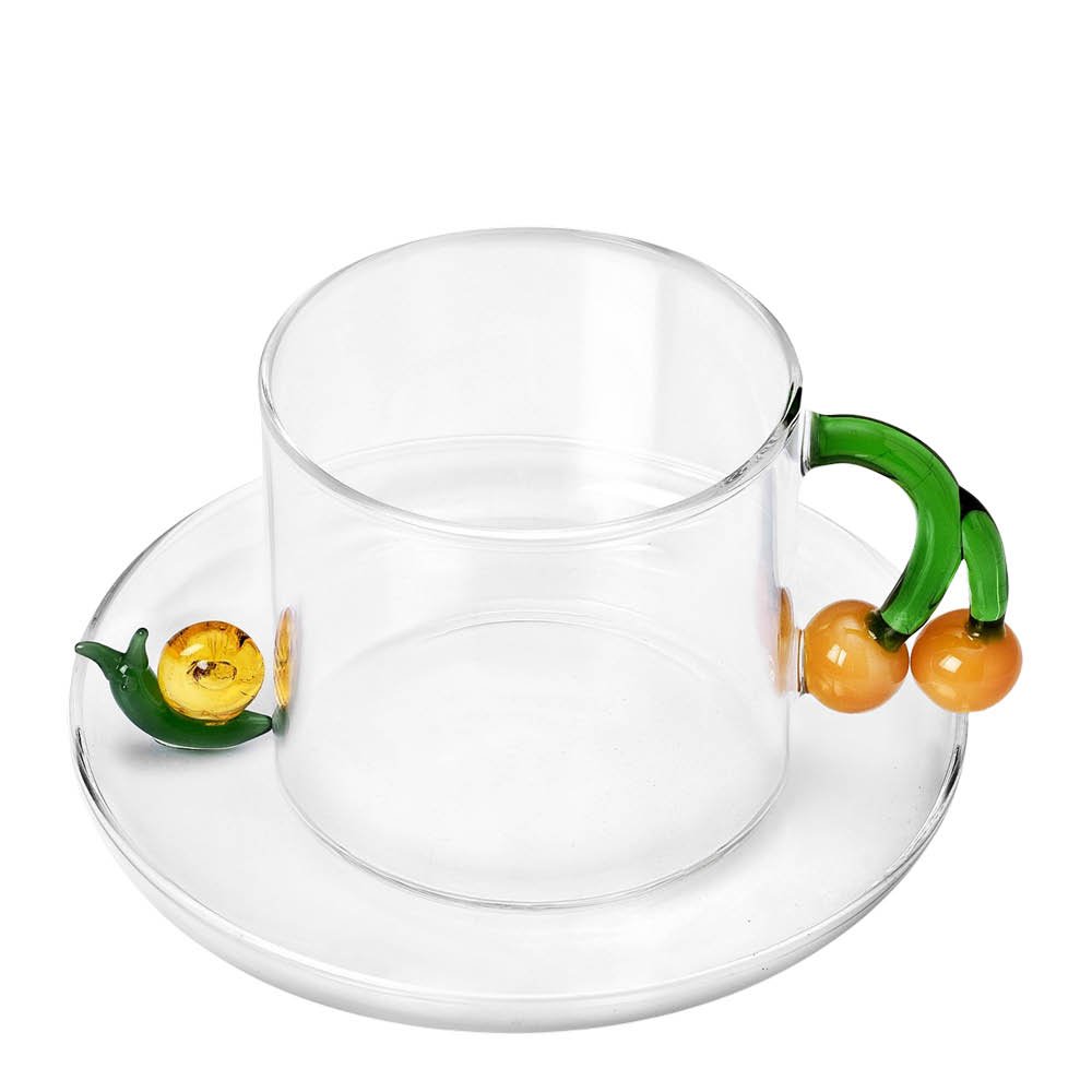 Fruits & Flowers teekuppi ja aluslautanen 30 cl etana