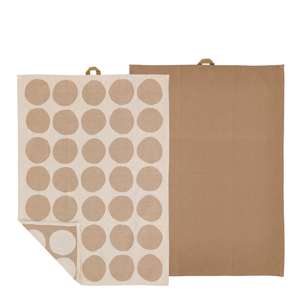 Bubbles Keittiöpyyhe 50x70 cm 2 kpl Warm Taupe