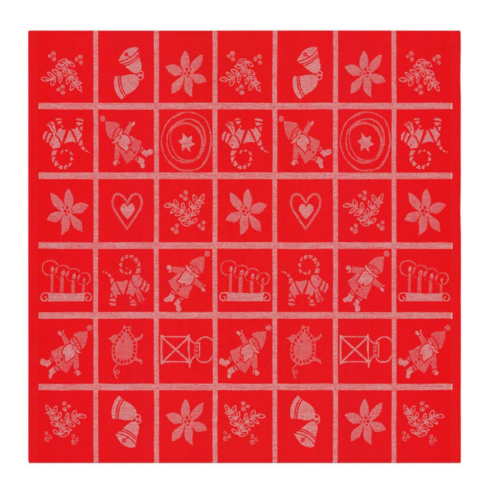 Adventruta Pöytäliina 80x80 cm Punainen