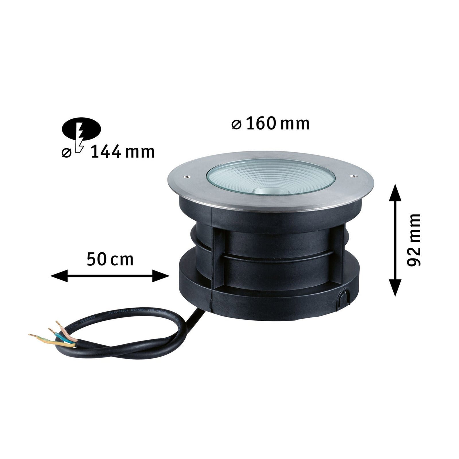 Vanea Ulko Maahanupotettava Spotti SWR 155W IP67 Alumiini