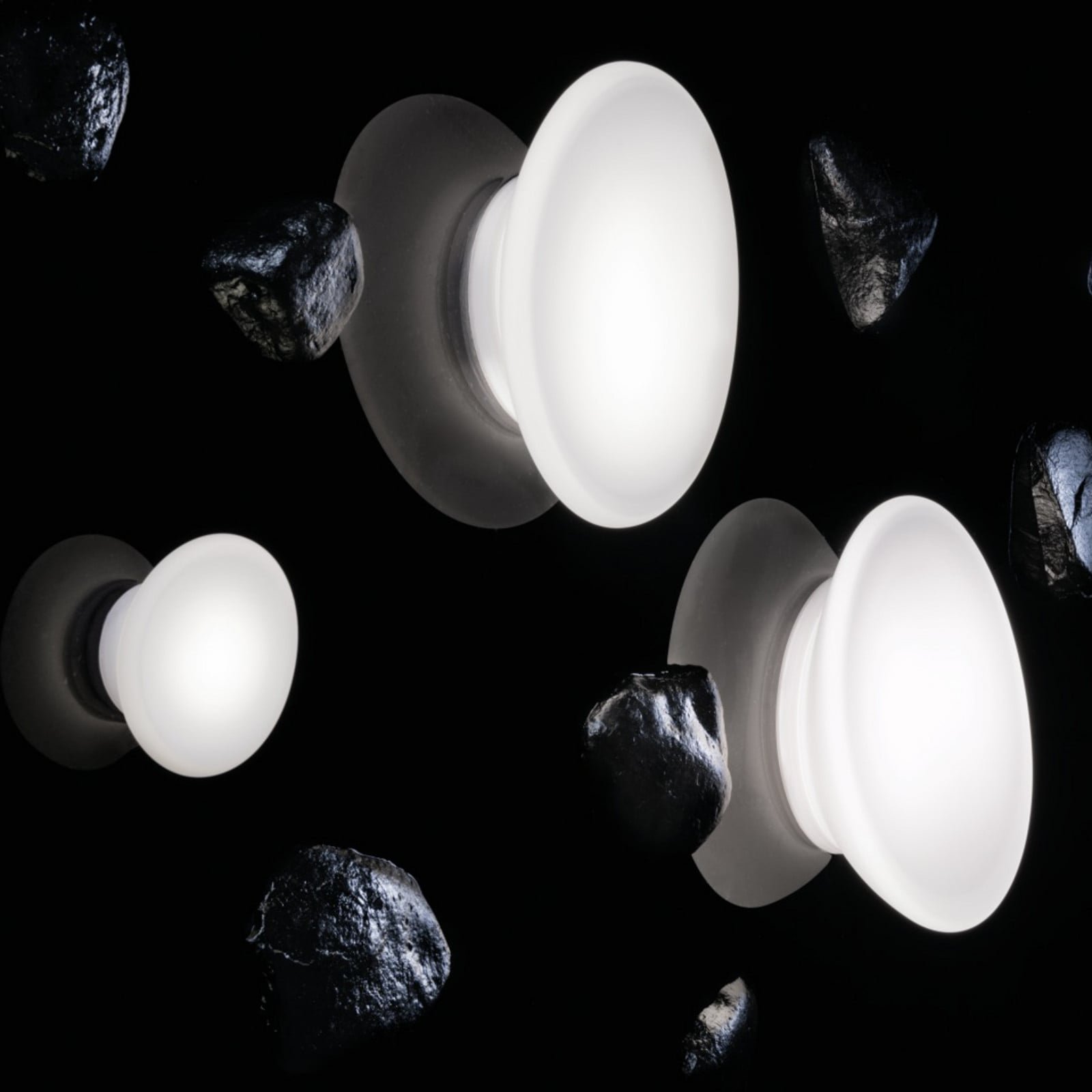 Dynamic LED-seinävalaisin Ø 43 cm murano-lasi