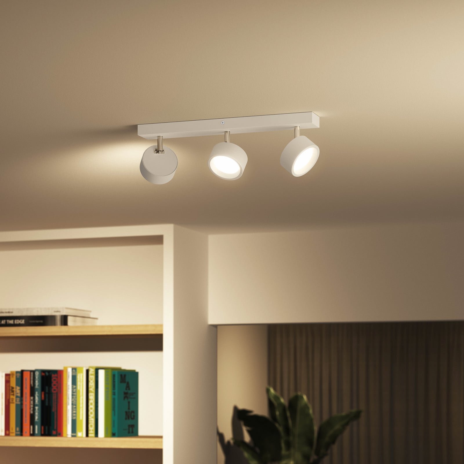 Bracia LED-kattospotti 3-lamppuinen, valkoinen