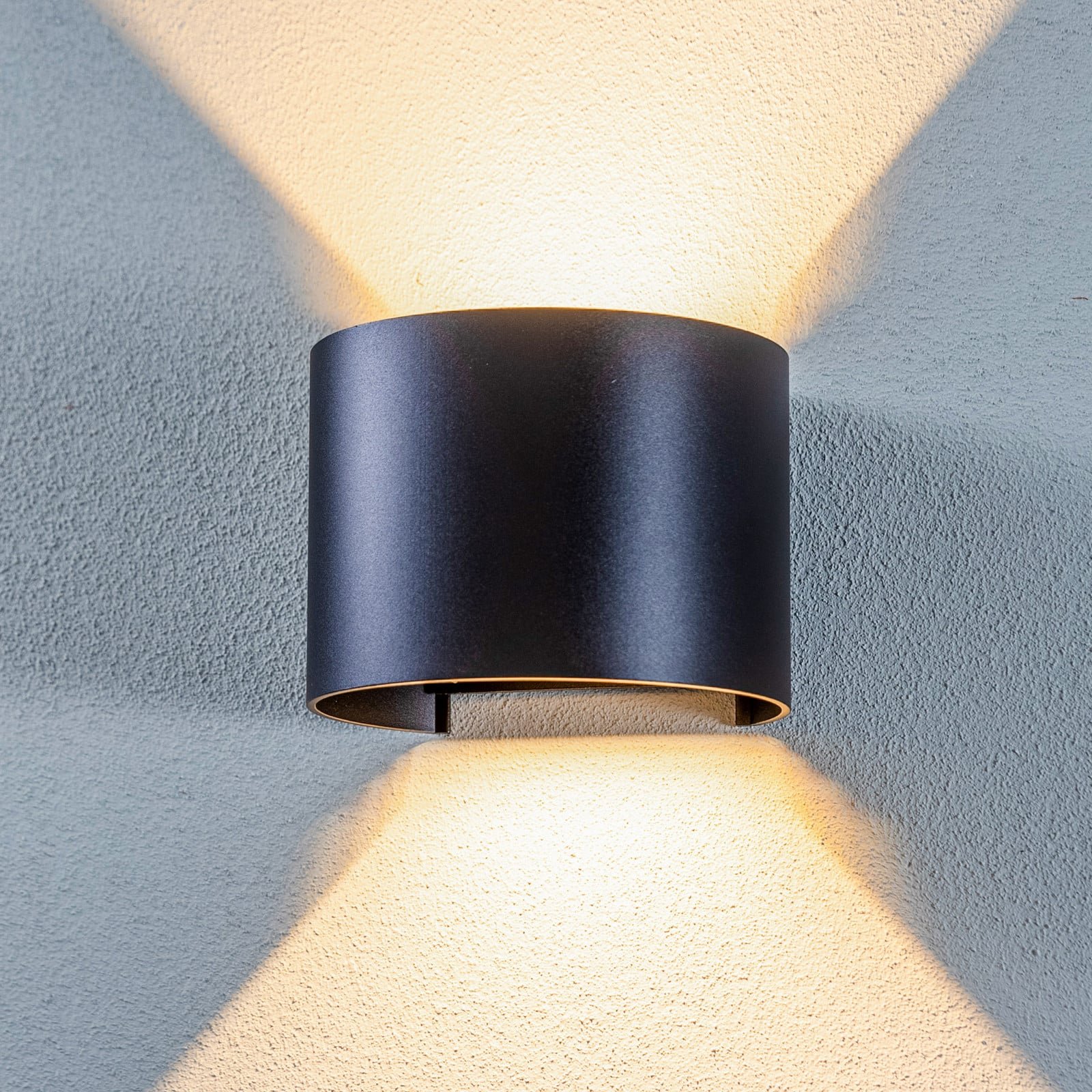 Nivar Round LED Ulko Seinävalaisin Black