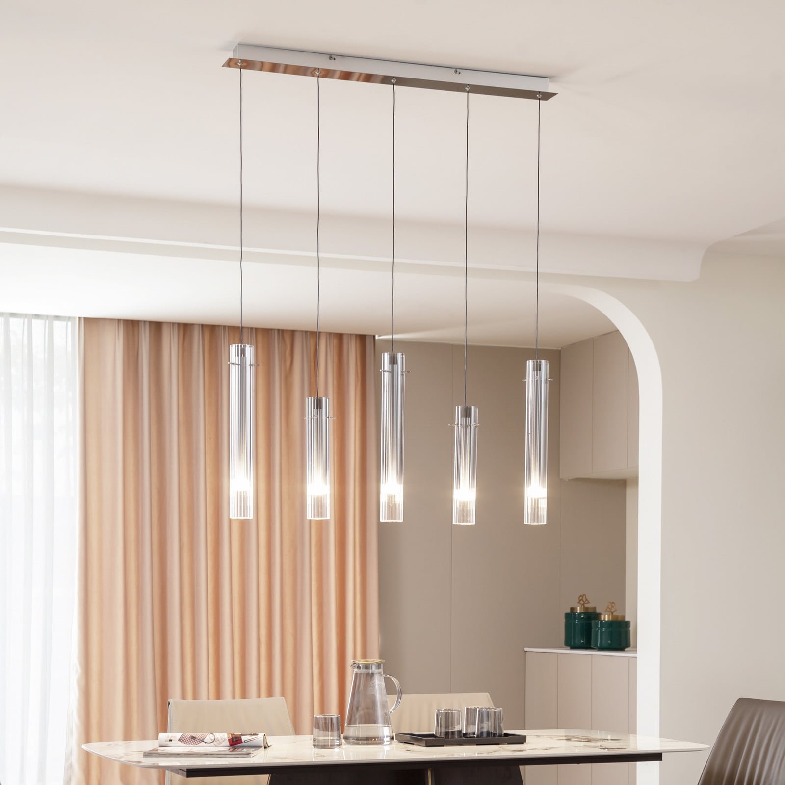 Korvitha 5 LED Riippuvalaisin Smoke/Silver