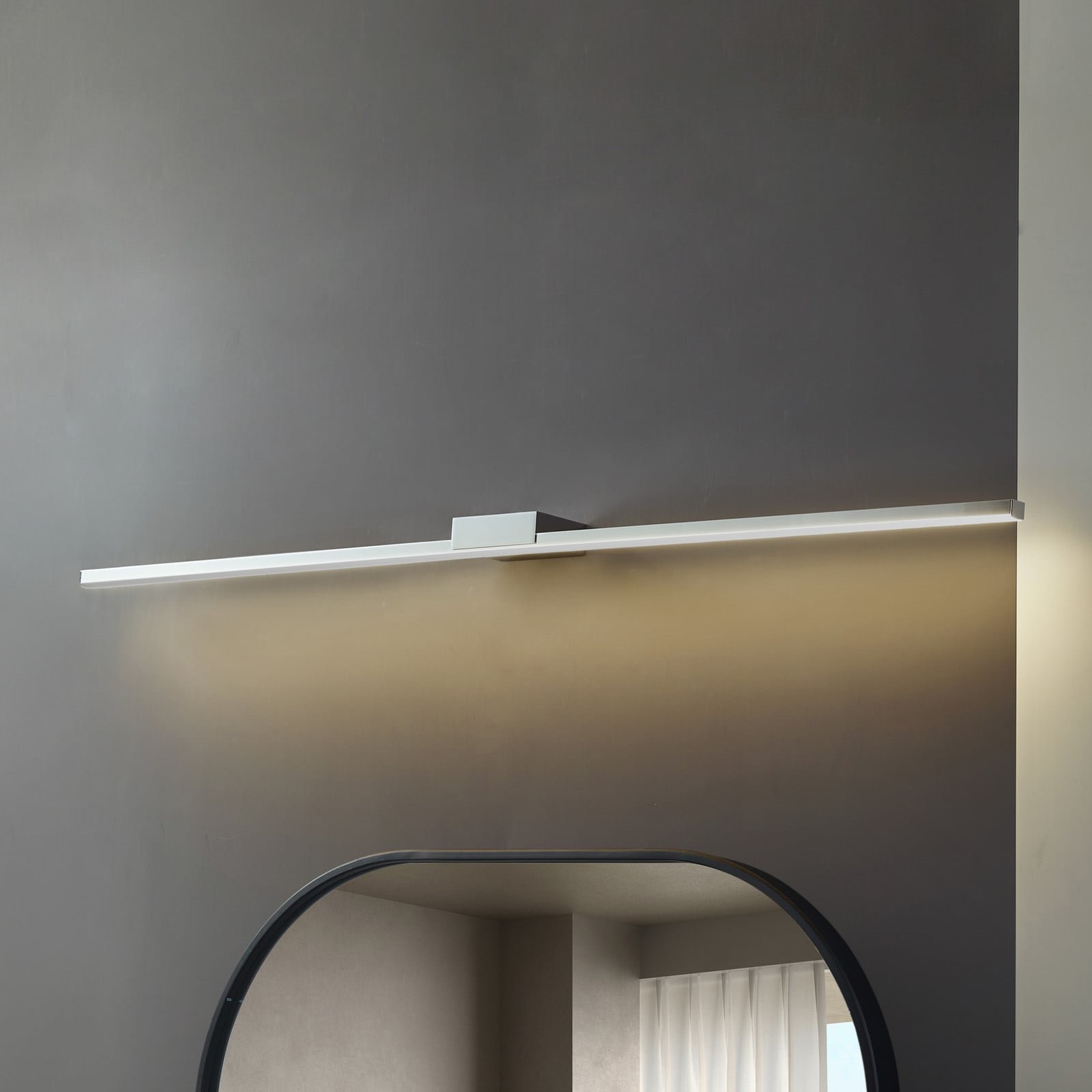Lucande LED-peililamppu Kivana kromi metalli 120 cm IP44