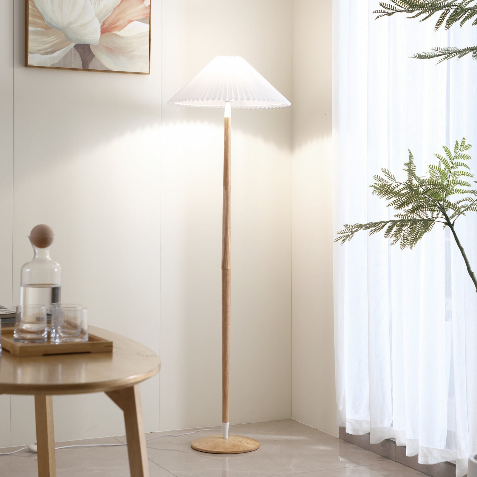 Ellorin Lattiavalaisin White/Wood