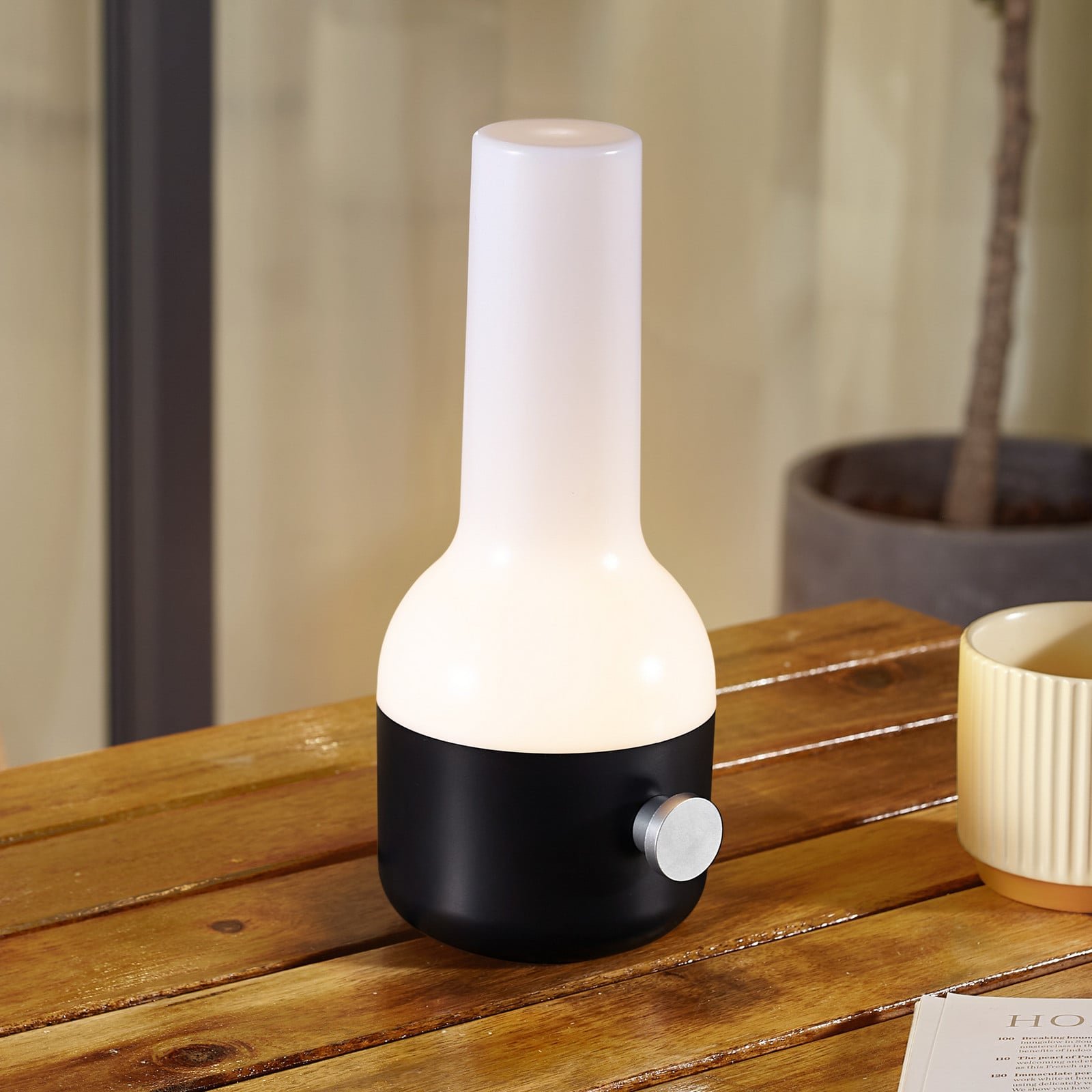 Isaline Portable Pöytävalaisin Dim. IP44 Musta