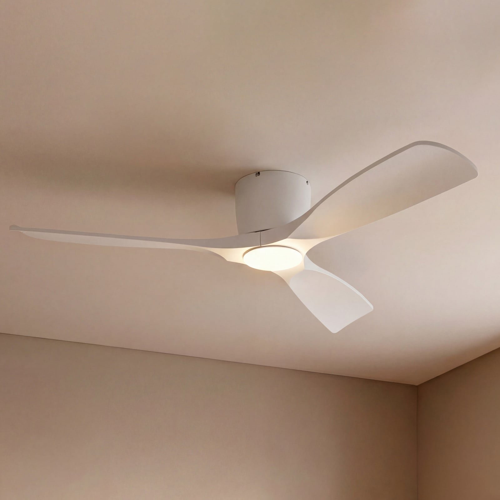 Lucande Smart LED-kattotuuletin Moneno valkoinen DC Tuya