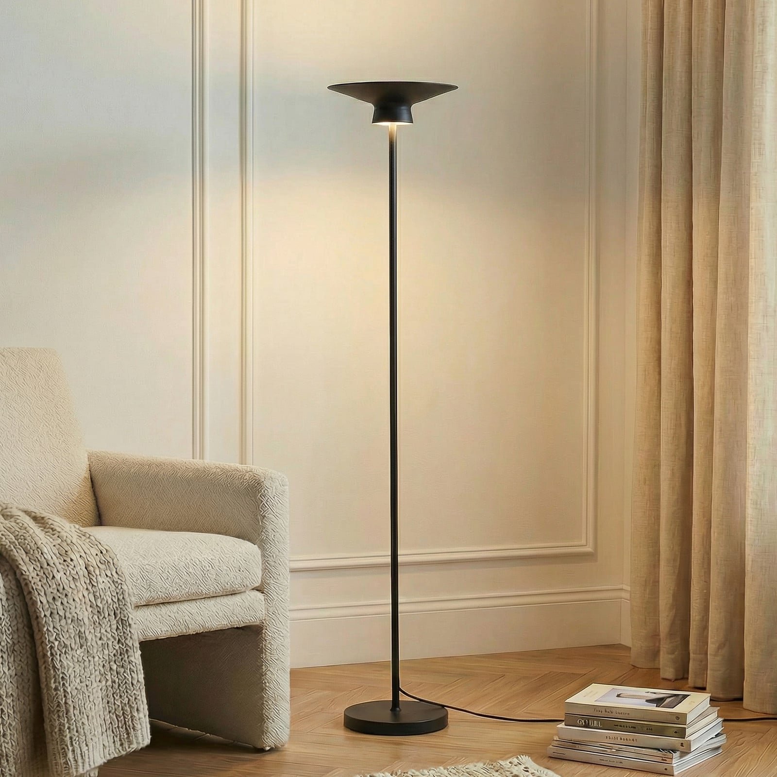 Norvind LED-lattiavalaisin 1-lamppuinen musta metalli