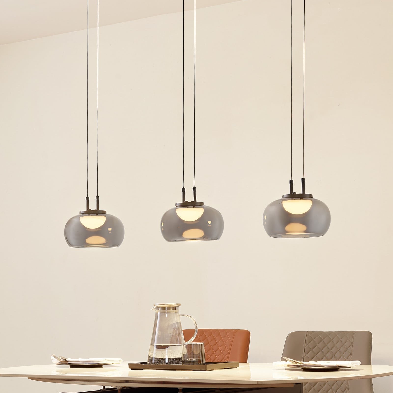 Dain 3 LED Riippuvalaisin Savu Harmaa