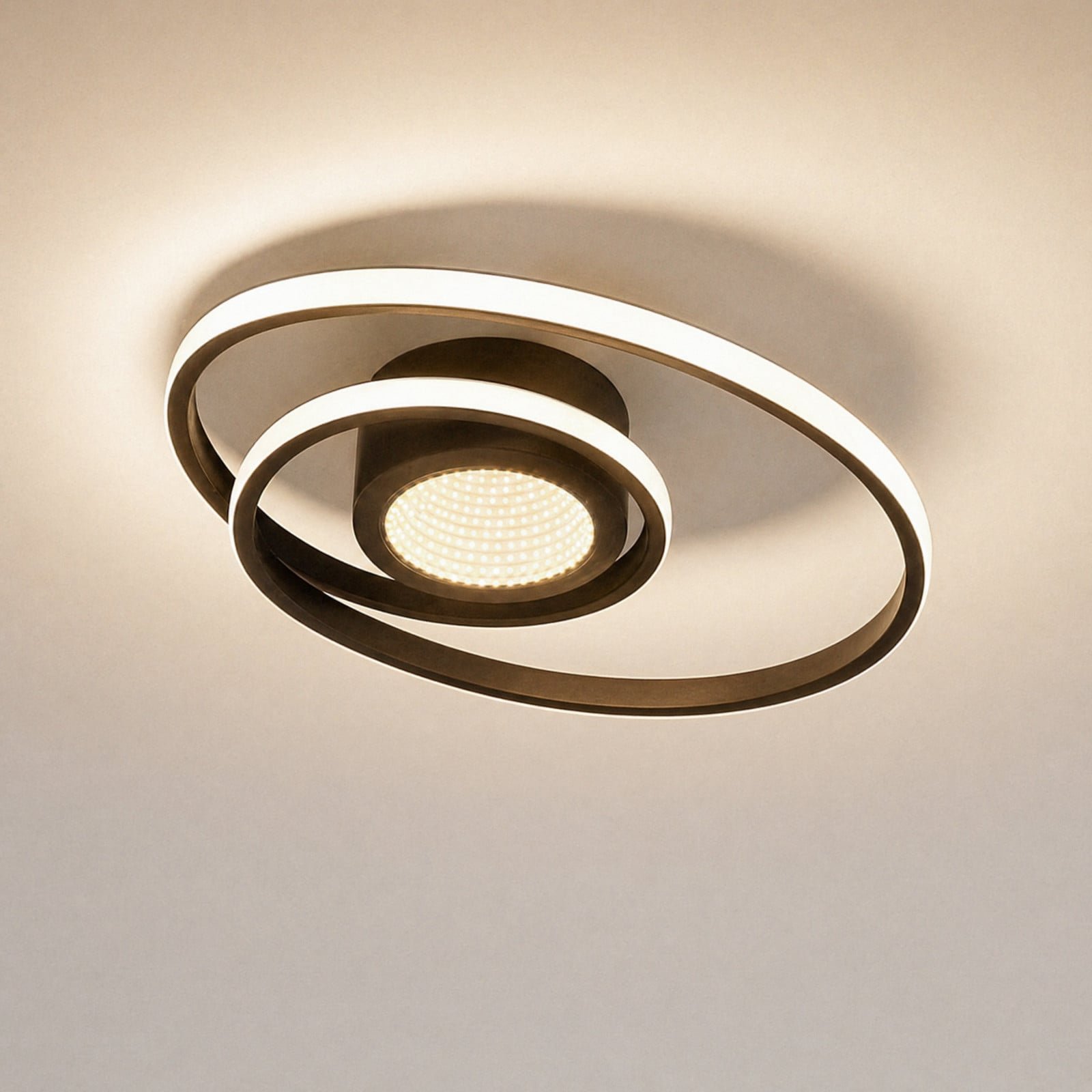 Thalina LED Kattovalaisin 45cm Musta/Valkoinen