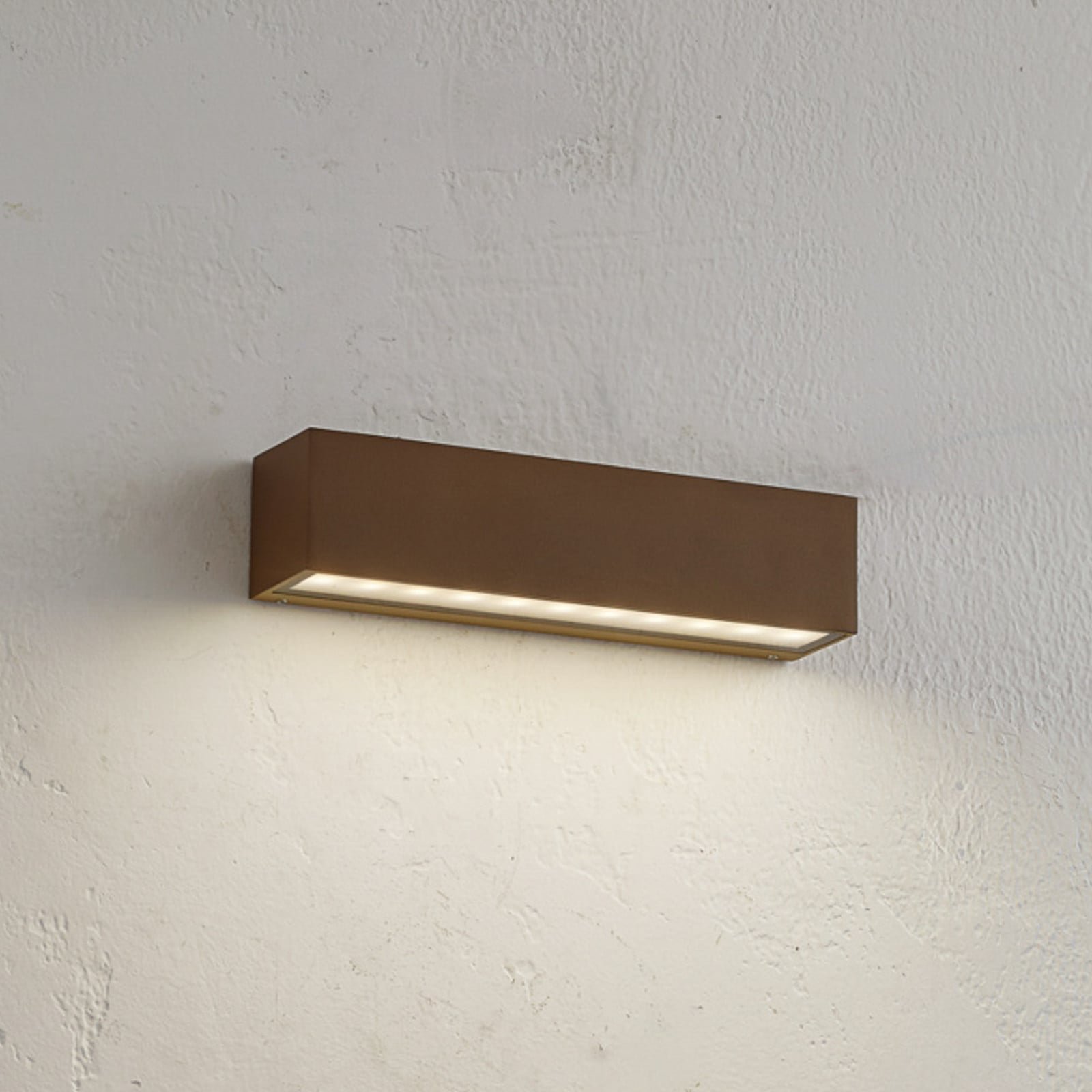 Lengo LED-ulkoseinälamppu 25 cm ruskea alas 3000 K