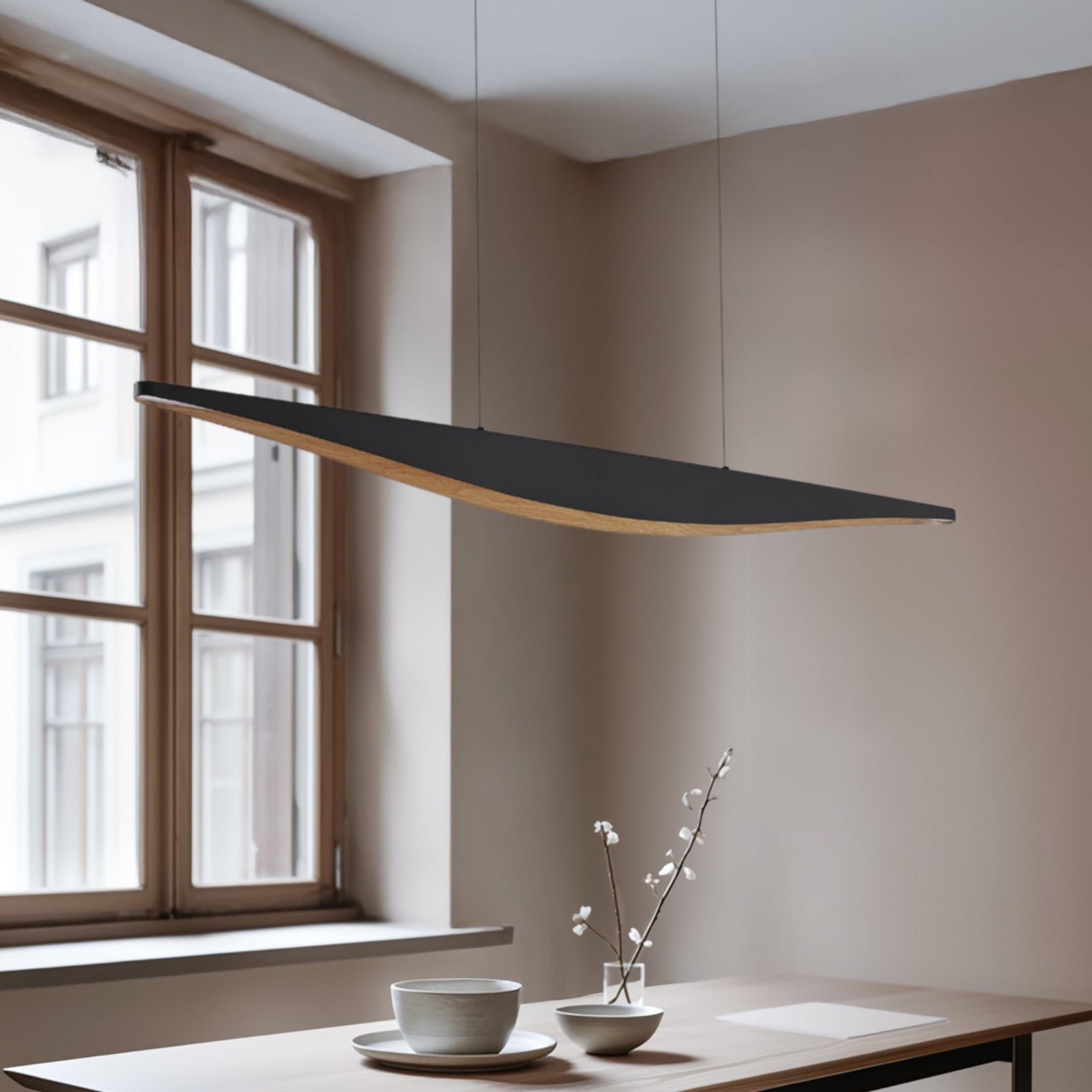 Clavit LED-riippuvalaisin 140 cm musta himmennettävä