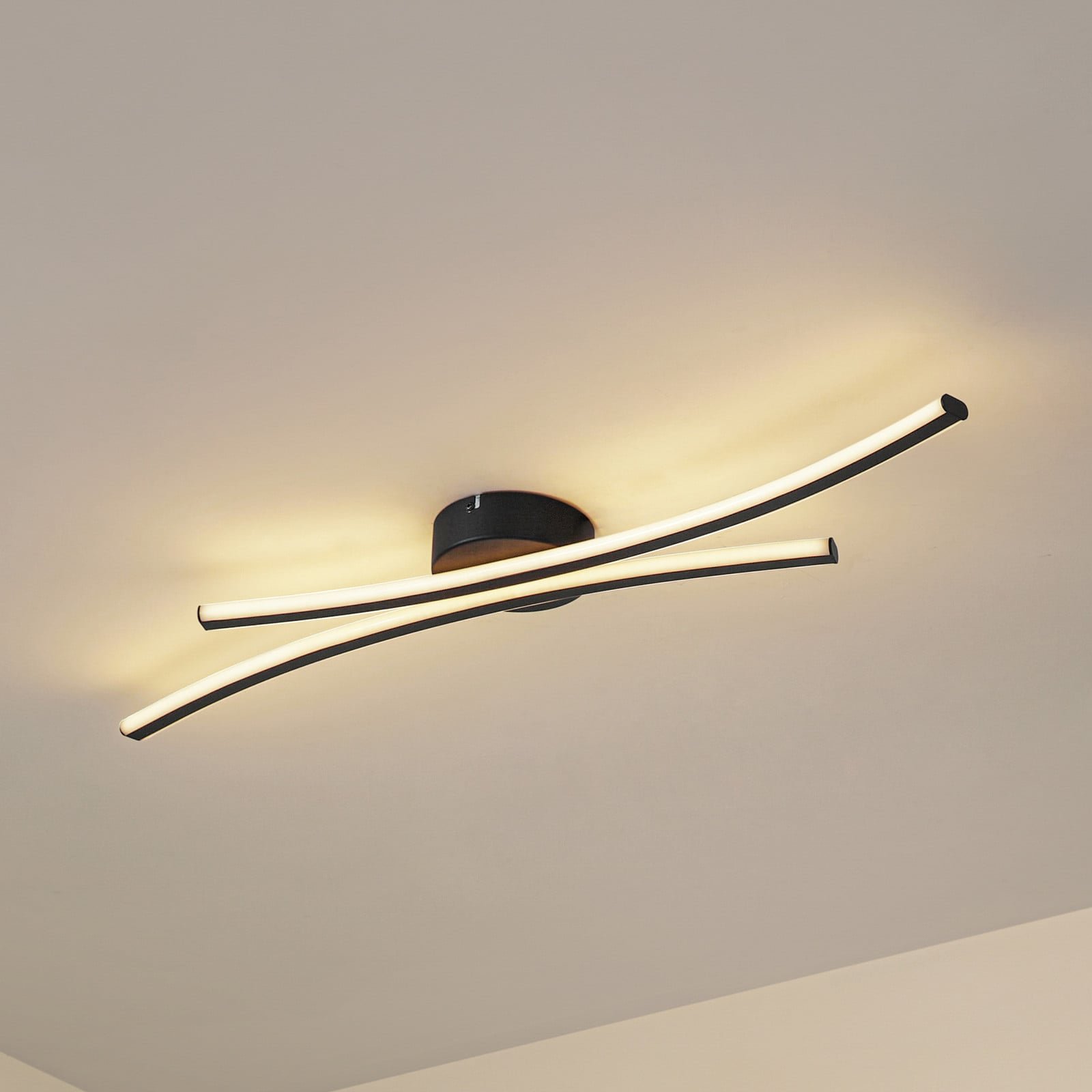 Ravion LED-kattovalaisin, 90 cm, musta, 3 000 K